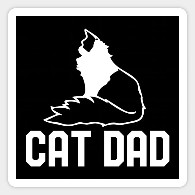 Cat Dad Magnet by bubbsnugg